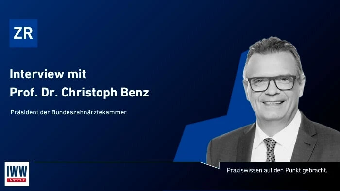 ZR_Interview_Dr. Benz_Topnews.jpg (Bild: BZÄK - bearbeitet IWW) ZR_Interview_Dr. Benz_Topnews.jpg (Bild: BZÄK - bearbeitet IWW)