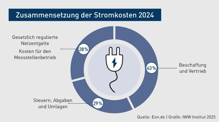 BBP-Grafik_Zusammensetzung der Stromkosten 2024.eps (Bild: IWW) BBP-Grafik_Zusammensetzung der Stromkosten 2024.eps (Bild: IWW)